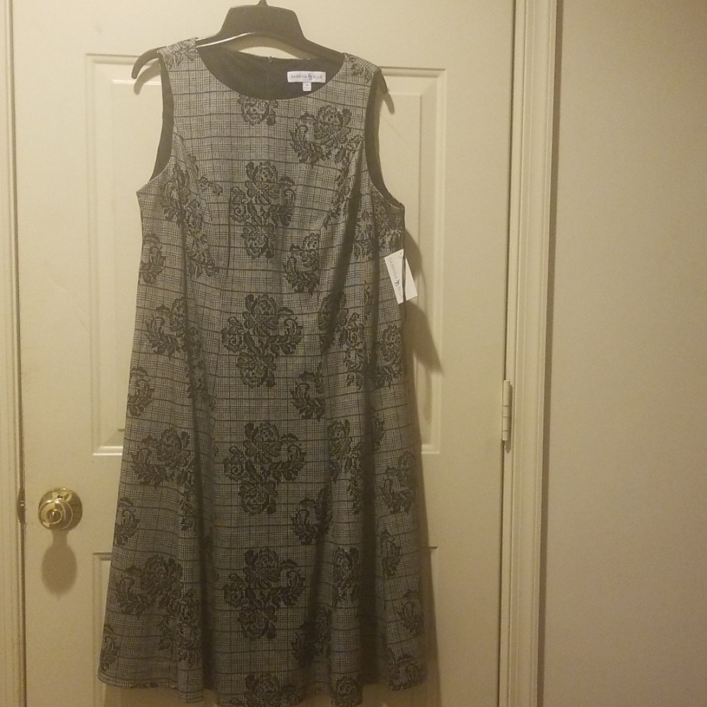 Sabrina Blue New Black and White dress